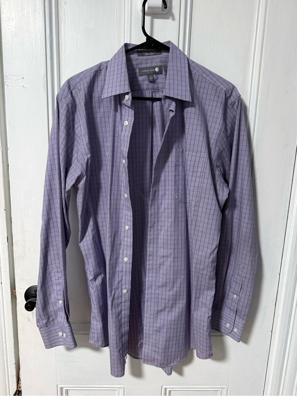 Men's Purple Check Dress Shirt - Classic Button-Down from Nordstrom